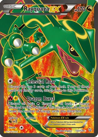 Rayquaza EX (Full Art) 123/124  - Holofoil Dragons Exalted