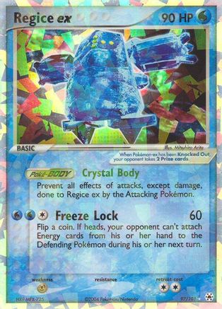 Regice ex 097/101 - Holofoil Hidden Legends