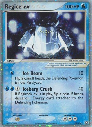 Regice ex 098/106 - Holofoil Emerald