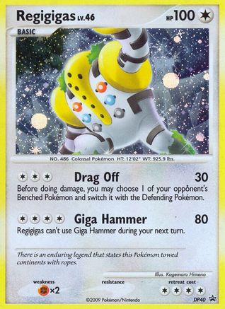 Regigigas DP40  - Holofoil Diamond and Pearl Promos