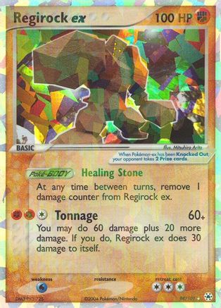 Regirock ex 098/101 - Holofoil Hidden Legends