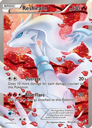 Reshiram (Full Art) RC22/RC25  - Holofoil Legendary Treasures Radiant Collection