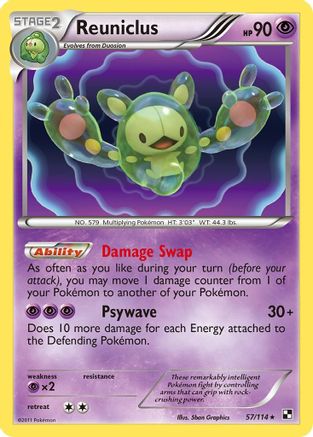 Reuniclus 057/114  - Holofoil Black and White