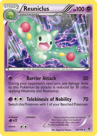 Reuniclus 044/101  - Reverse Holofoil Plasma Blast