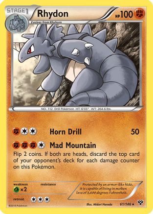 Rhydon 061/146  - Reverse Holofoil XY Base Set