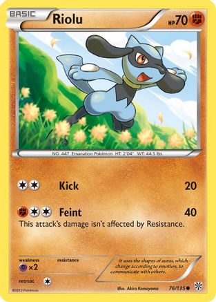 Riolu 076/135  - Reverse Holofoil Plasma Storm