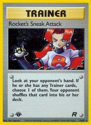Rocket's Sneak Attack 016/82 - 1st Edition Holofoil Team Rocket