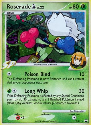 Roserade GL 012/111  - Holofoil Rising Rivals