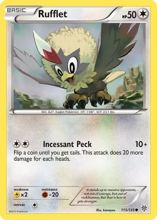 Rufflet 115/135  - Reverse Holofoil Plasma Storm