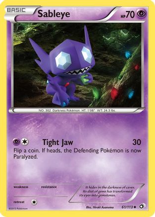 Sableye 061/113 - Reverse Holofoil Legendary Treasures