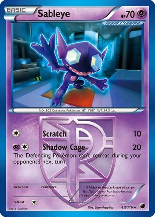 Sableye (Team Plasma) 049/116  - Reverse Holofoil Plasma Freeze