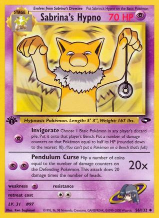 Sabrina's Hypno 056/132 - 1st Edition Gym Challenge
