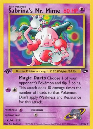 Sabrina's Mr. Mime 059/132 - 1st Edition Gym Challenge