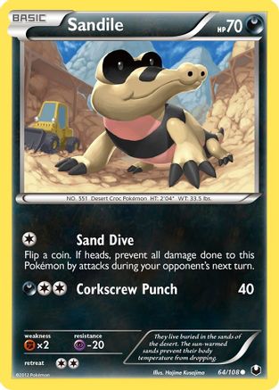 Sandile 064/108  - Reverse Holofoil Dark Explorers