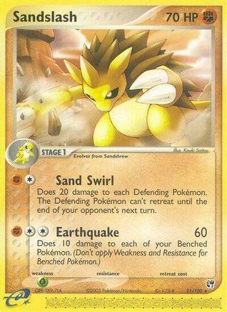 Sandslash 021/100 - Reverse Holofoil Sandstorm
