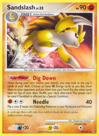Sandslash 042/147  - Reverse Holofoil Supreme Victors