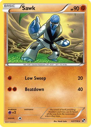 Sawk 062/114  - Reverse Holofoil Black and White