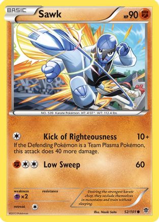 Sawk 052/101  - Reverse Holofoil Plasma Blast