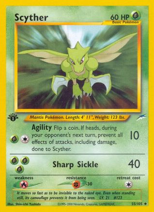 Scyther 055 - 1st Edition Neo Destiny