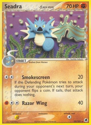 Seadra (Delta Species) 022/101 - Reverse Holofoil Dragon Frontiers