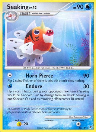 Seaking 043/147  - Reverse Holofoil Supreme Victors