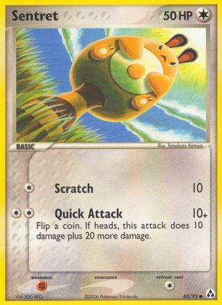 Sentret 062/92 - Reverse Holofoil Legend Maker