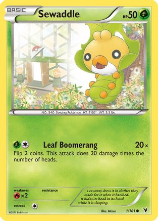 Sewaddle 001/101  - Reverse Holofoil Noble Victories