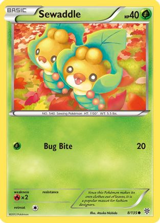 Sewaddle 008/135  - Reverse Holofoil Plasma Storm