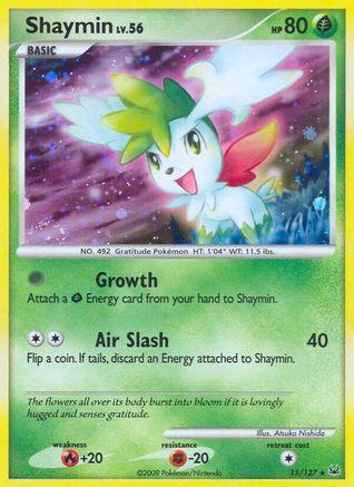 Shaymin 015/127  - Reverse Holofoil Platinum