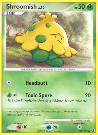 Shroomish 108/132  - Reverse Holofoil Secret Wonders