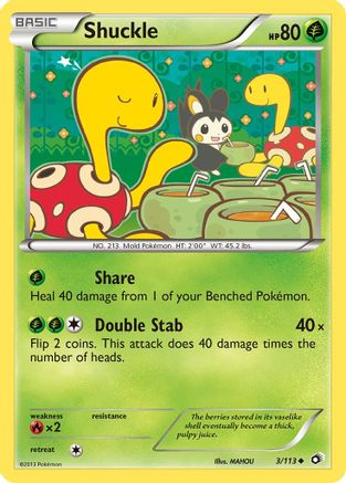 Shuckle 003/113  - Reverse Holofoil Legendary Treasures