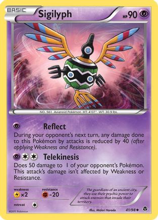 Sigilyph 041/98  - Reverse Holofoil Emerging Powers