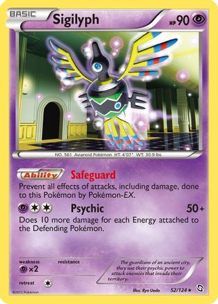 Sigilyph 052/124  - Reverse Holofoil Dragons Exalted