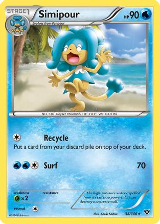 Simipour 038/146  - Reverse Holofoil XY Base Set