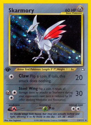 Skarmory 013/111 - 1st Edition Holofoil Neo Genesis