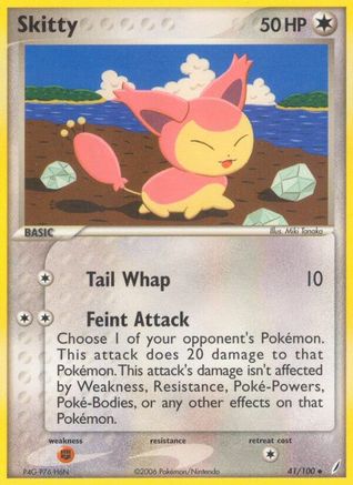 Skitty 041/100 - Reverse Holofoil Crystal Guardians