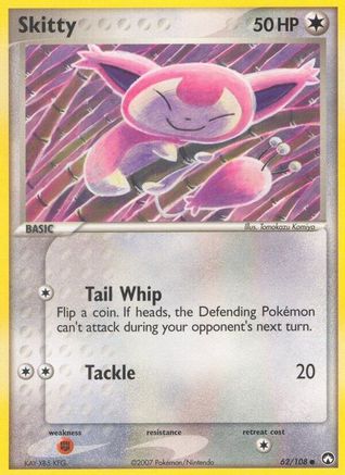 Skitty 062/108 - Reverse Holofoil Power Keepers