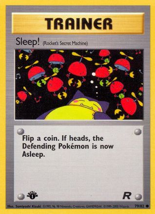 Sleep! (Rocket's Secret Machine) 079/82 - 1st Edition Team Rocket