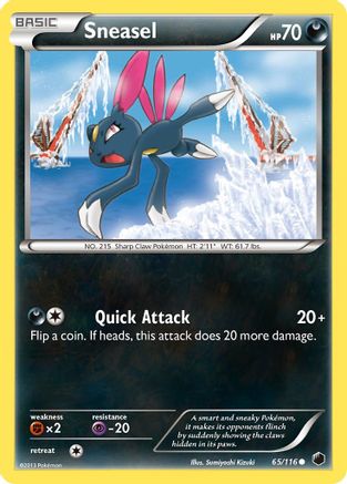 Sneasel 065/116  - Reverse Holofoil Plasma Freeze