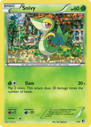 Snivy 001/12  - Holofoil McDonalds Promos 2011