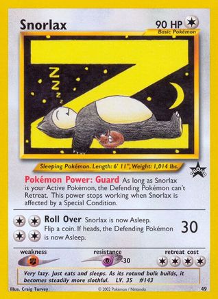 Snorlax 049/53 WoTC Promo