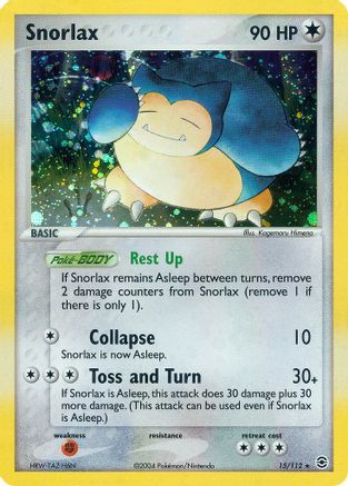 Snorlax 015/112 - Reverse Holofoil FireRed & LeafGreen