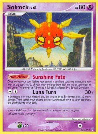 Solrock 045/147  - Reverse Holofoil Supreme Victors