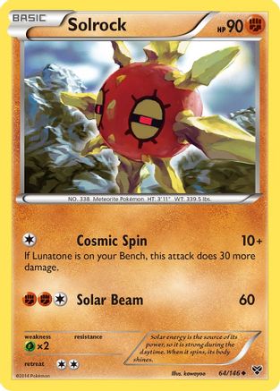 Solrock 064/146  - Reverse Holofoil XY Base Set