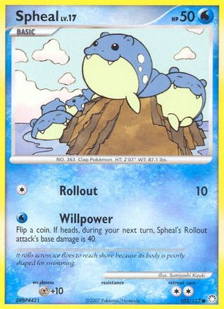 Spheal 102/123  - Reverse Holofoil Mysterious Treasures