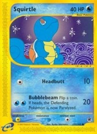 Squirtle 132/165 - Reverse Holofoil Expedition