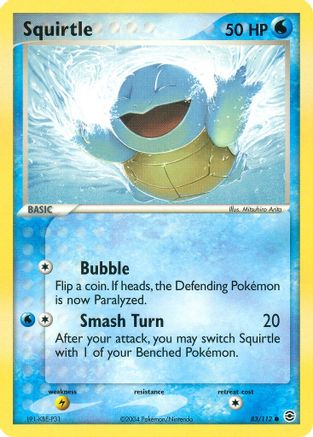 Squirtle 083/112 - Reverse Holofoil FireRed & LeafGreen