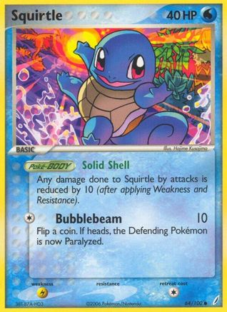 Squirtle 064/100 - Reverse Holofoil Crystal Guardians