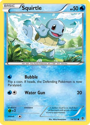 Squirtle 014/101  - Reverse Holofoil Plasma Blast