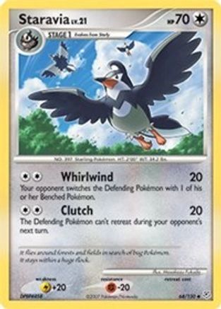 Staravia 064/130  - Reverse Holofoil Diamond and Pearl